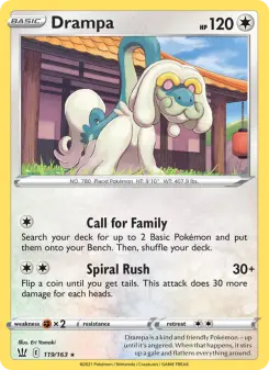 Pokémon-Karte Drampa 119/163