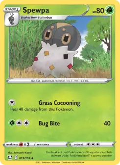 Pokémon-Karte Spewpa 012/163