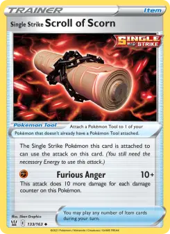 Pokémon-Karte Single Strike Scroll of Scorn 133/163