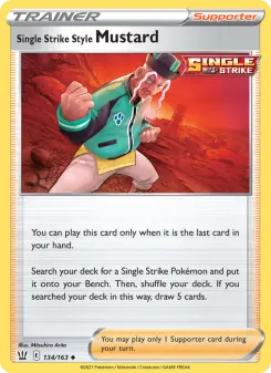 Pokémon-Karte Single Strike Style Mustard 134/163