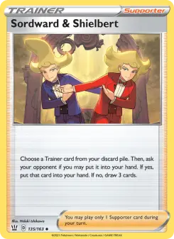 Pokémon-Karte Sordward & Shielbert 135/163