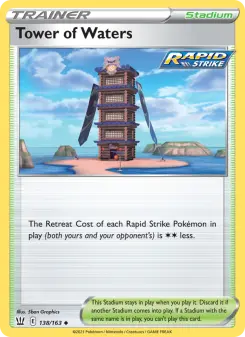 Pokémon-Karte Tower of Waters 138/163