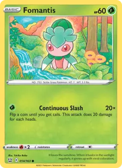 Pokémon-Karte Fomantis 014/163