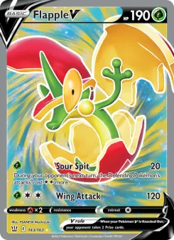 Pokémon-Karte Flapple V 143/163