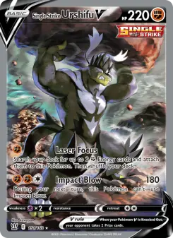 Pokémon-Karte Single Strike Urshifu V 151/163