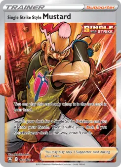 Pokémon-Karte Single Strike Style Mustard 163/163