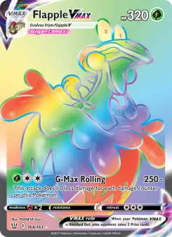 Pokémon-Karte Flapple VMAX 164/163
