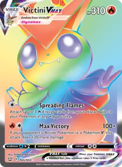 Pokémon-Karte Victini VMAX 165/163