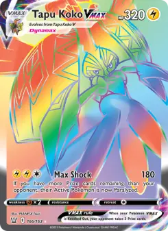 Pokémon-Karte Tapu Koko VMAX 166/163
