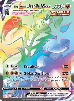 Pokémon-Karte Single Strike Urshifu VMAX 167/163