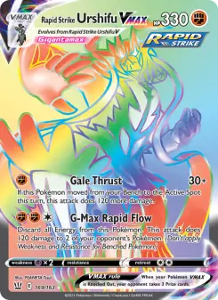 Pokémon-Karte Rapid Strike Urshifu VMAX 169/163