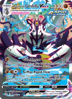 Pokémon-Karte Rapid Strike Urshifu VMAX 170/163