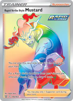 Pokémon-Karte Rapid Strike Style Mustard 176/163
