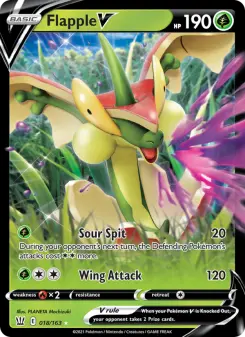 Pokémon-Karte Flapple V 018/163
