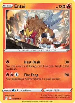 Pokémon-Karte Entei 020/163