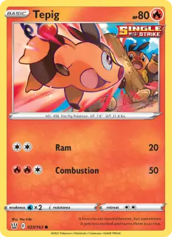 Pokémon-Karte Tepig 023/163