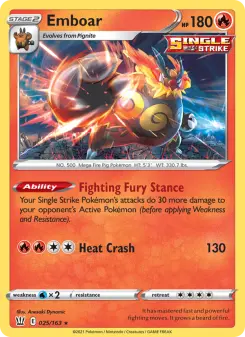 Pokémon-Karte Emboar 025/163