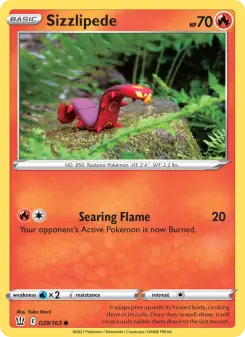 Pokémon-Karte Sizzlipede 029/163