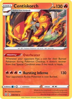 Pokémon-Karte Centiskorch 030/163