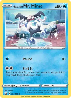 Pokémon-Karte Galarian Mr. Mime 034/163