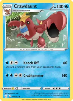Pokémon-Karte Crawdaunt 039/163