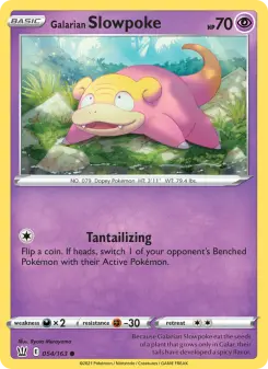 Pokémon-Karte Galarian Slowpoke 054/163