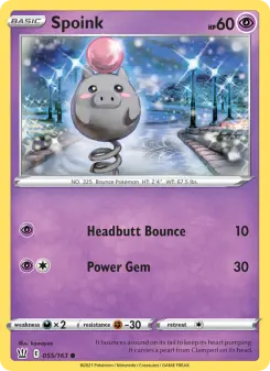 Pokémon-Karte Spoink 055/163