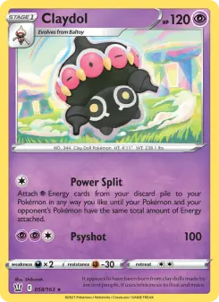 Pokémon-Karte Claydol 058/163