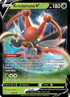 Pokémon-Karte Kricketune V 006/163
