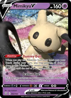 Pokémon-Karte Mimikyu V 062/163