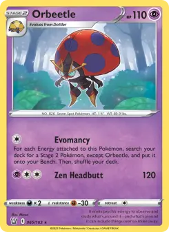 Pokémon-Karte Orbeetle 065/163