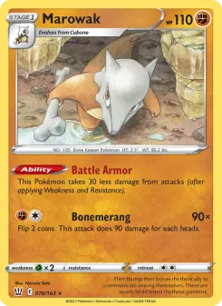 Pokémon-Karte Marowak 070/163