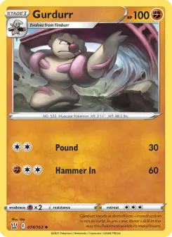 Pokémon-Karte Gurdurr 074/163