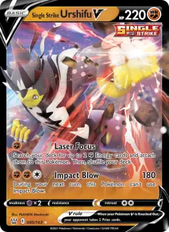 Pokémon-Karte Single Strike Urshifu V 085/163