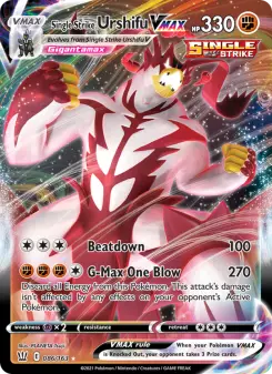 Pokémon-Karte Single Strike Urshifu VMAX 086/163
