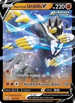 Pokémon-Karte Rapid Strike Urshifu V 087/163