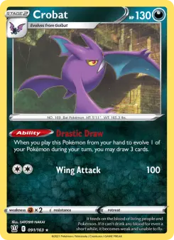 Pokémon-Karte Crobat 091/163