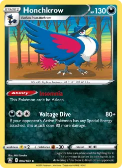 Pokémon-Karte Honchkrow 094/163