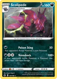 Pokémon-Karte Scolipede 107/198