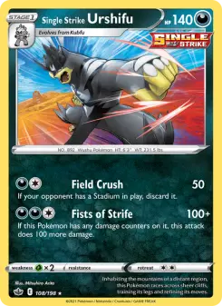 Pokémon-Karte Single Strike Urshifu 108/198