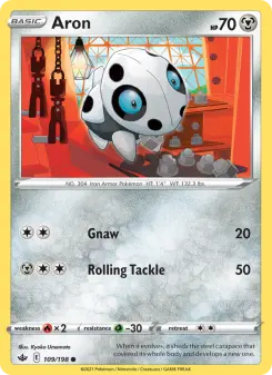 Pokémon-Karte Aron 109/198