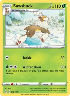 Pokémon-Karte Sawsbuck 012/198