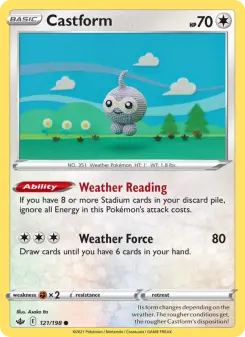 Pokémon-Karte Castform 121/198