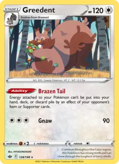 Pokémon-Karte Greedent 128/198