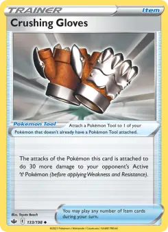 Pokémon-Karte Crushing Gloves 133/198
