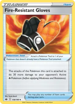 Pokémon-Karte Fire-Resistant Gloves 138/198