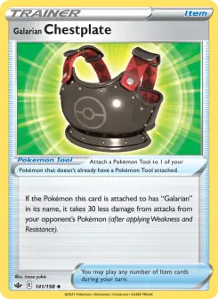 Pokémon-Karte Galarian Chestplate 141/198