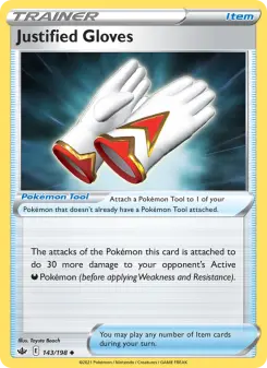 Pokémon-Karte Justified Gloves 143/198