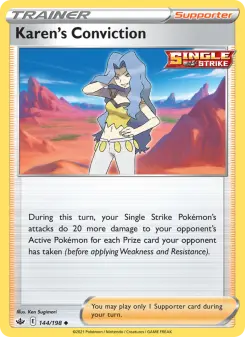 Pokémon-Karte Karen's Conviction 144/198