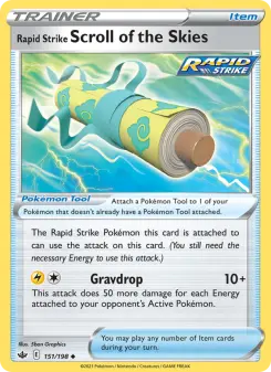 Pokémon-Karte Rapid Strike Scroll of the Skies 151/198